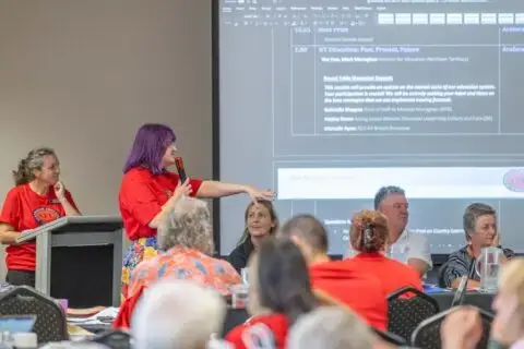 Education conference presentation in Northern Territory.