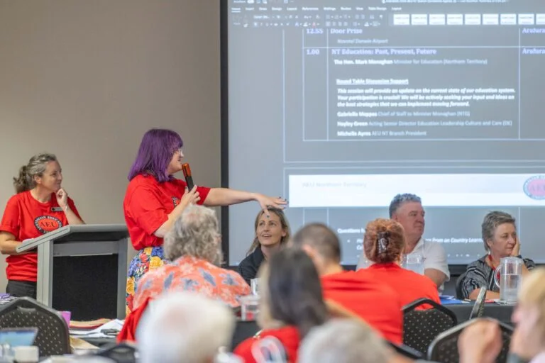 Education conference presentation in Northern Territory.
