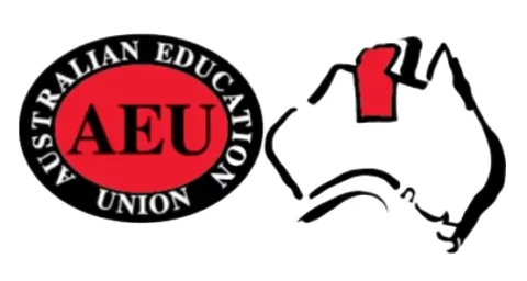 Australian Education Union logo with Australia outline